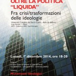Secondo incontro del ciclo Oltre la politica “liquida”