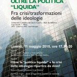 Quarto incontro del ciclo Oltre la politica “liquida”