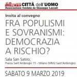 Convegno 2019 – Fra populismi e sovranismi: democrazia a rischio?