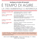 È tempo di agire… La crisi ambientale ci interroga – Ciclo di incontri
